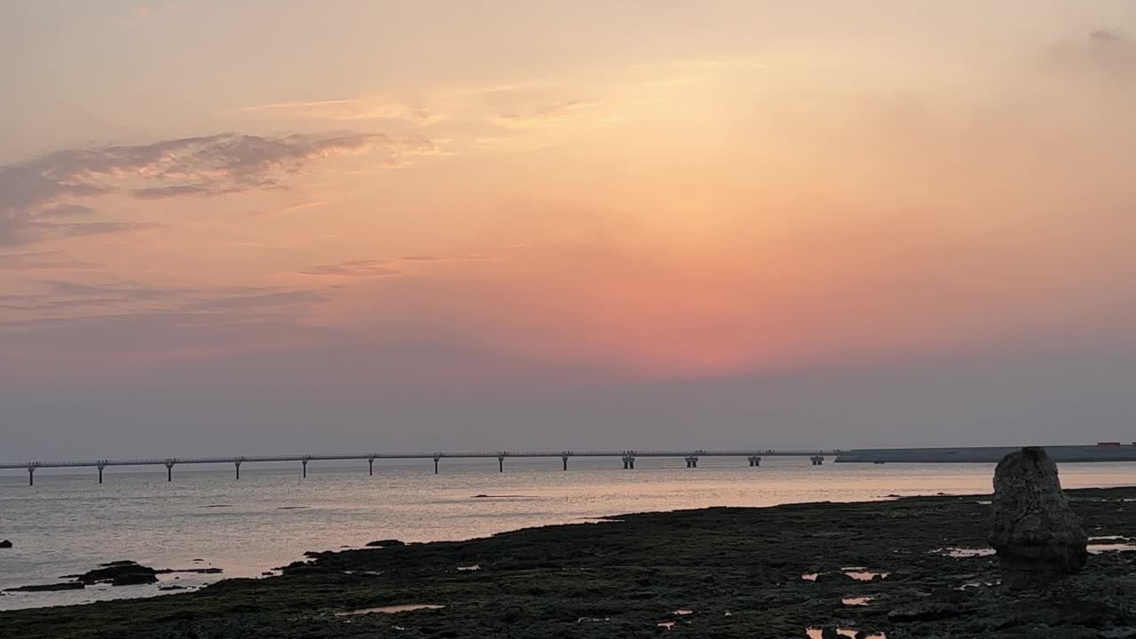 冲绳岛富久岛的夜景视频素材