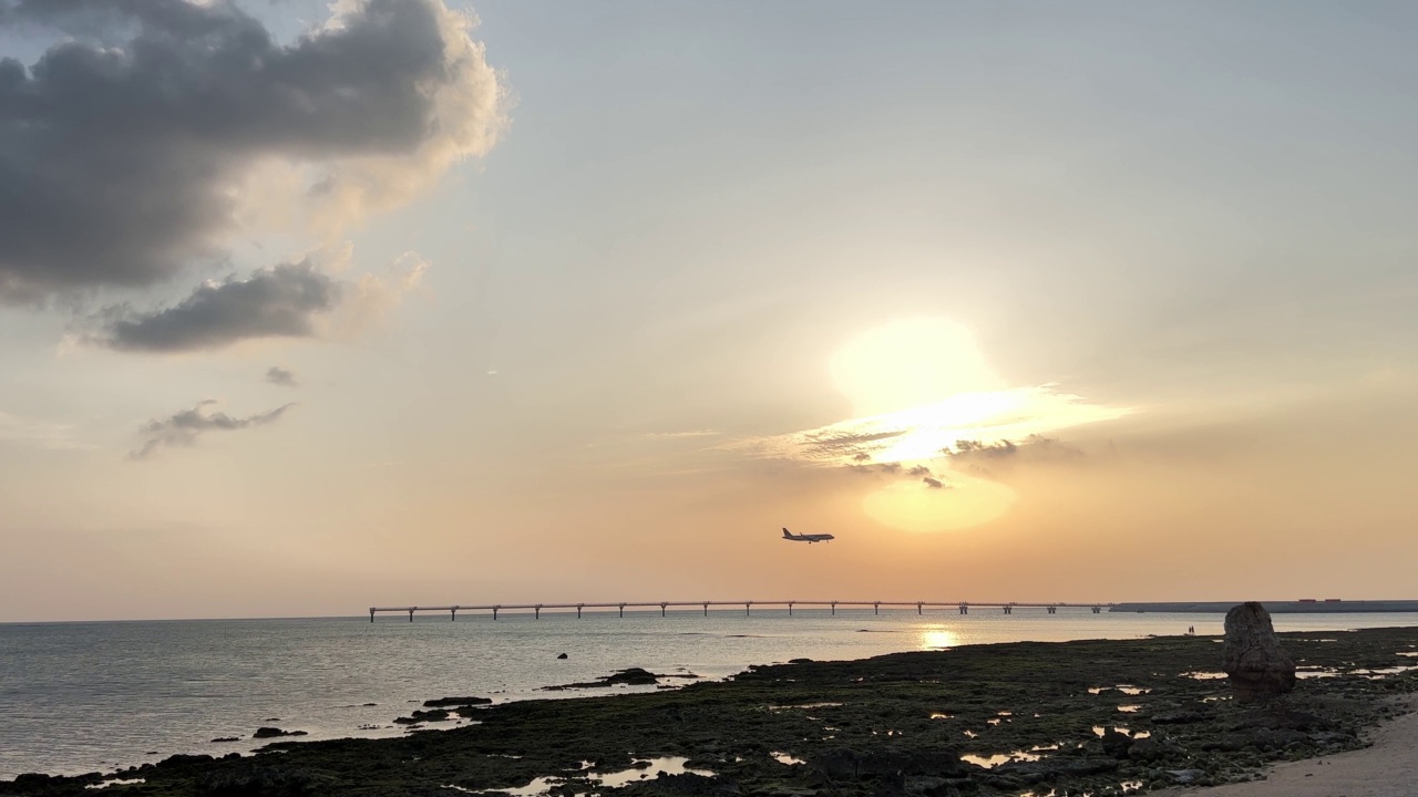 冲绳岛富久岛的夜景视频素材