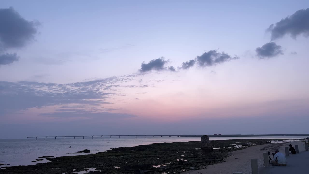 冲绳岛富久岛的夜景视频素材