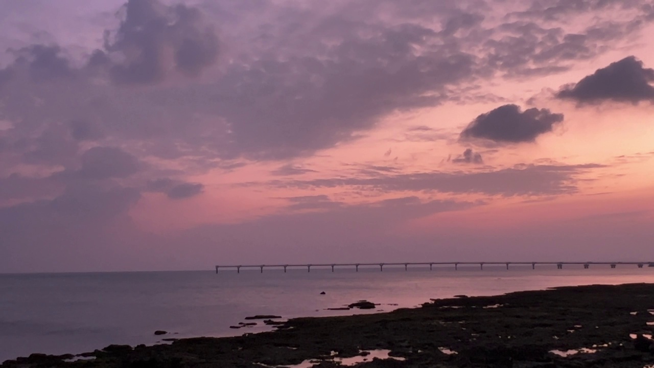 冲绳岛富久岛的夜景视频素材