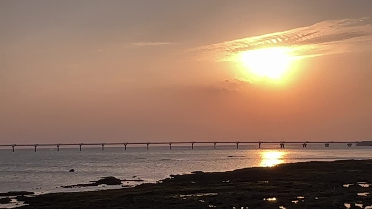 冲绳岛富久岛的夜景视频素材