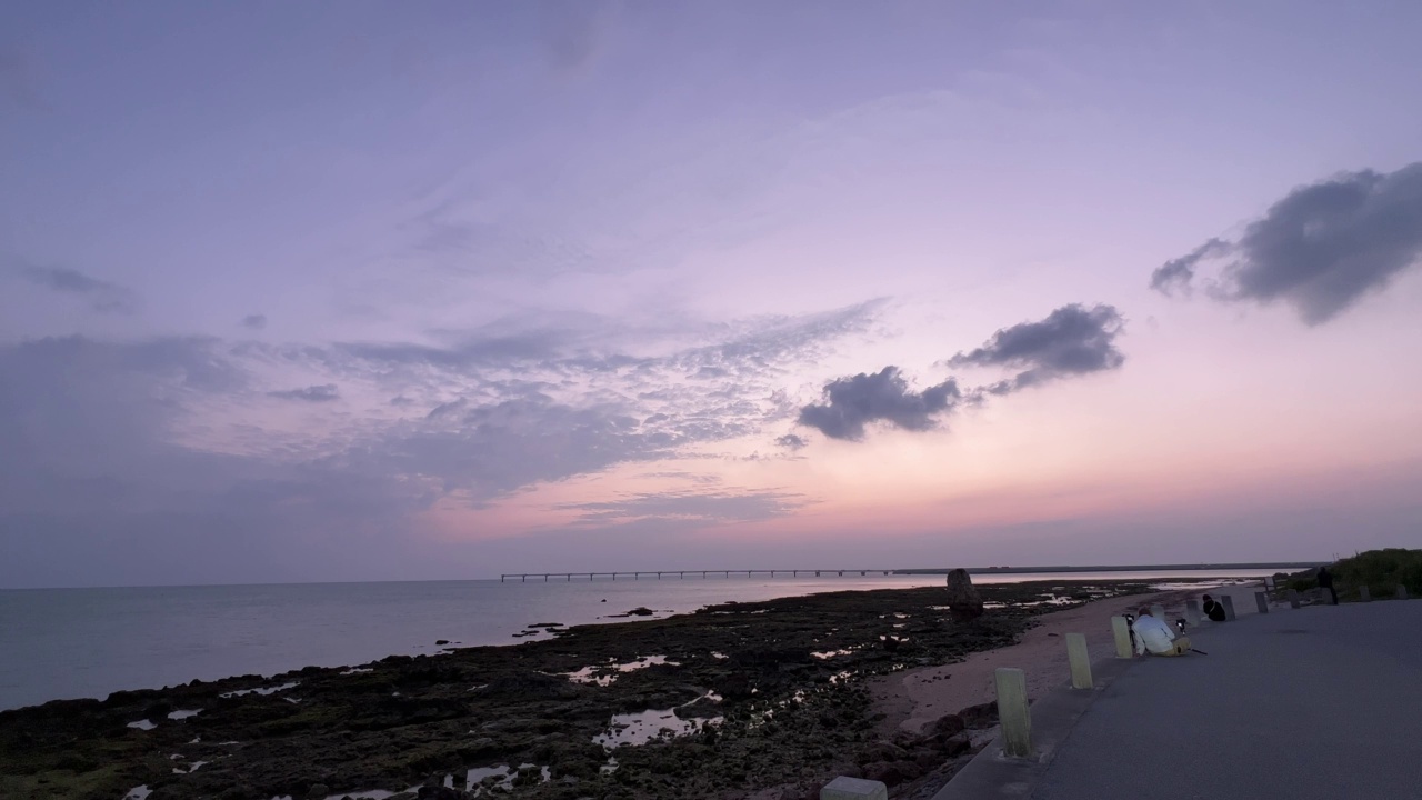 冲绳岛富久岛的夜景视频素材