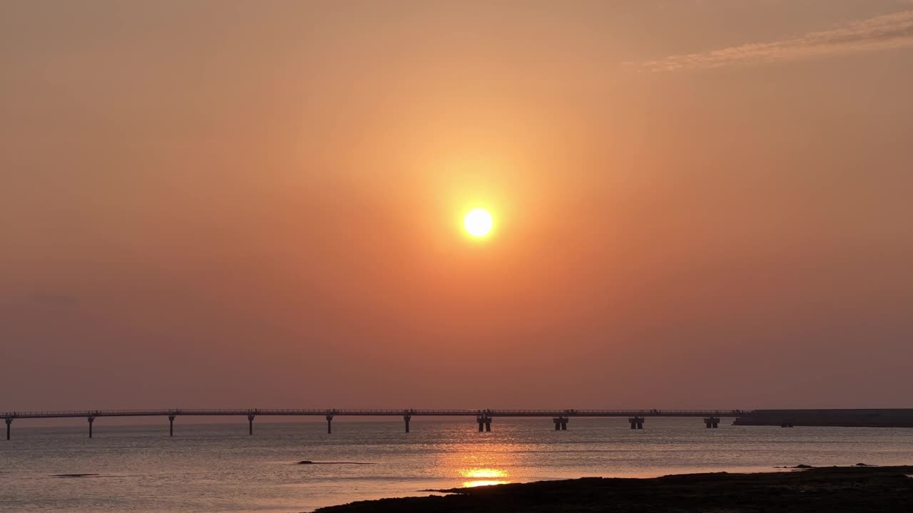 冲绳岛富久岛的夜景视频素材