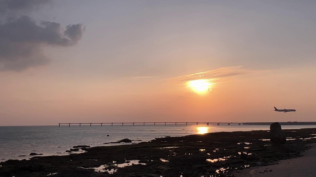 冲绳岛富久岛的夜景视频素材