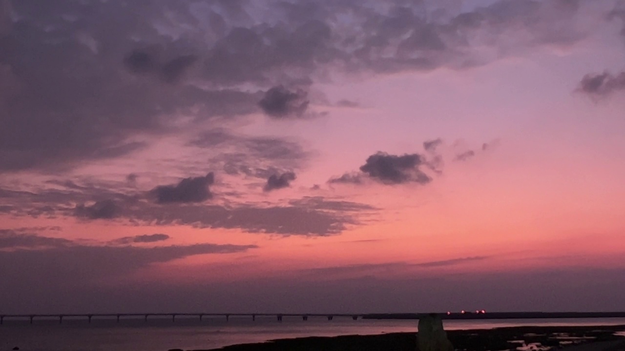 冲绳岛富久岛的夜景视频素材