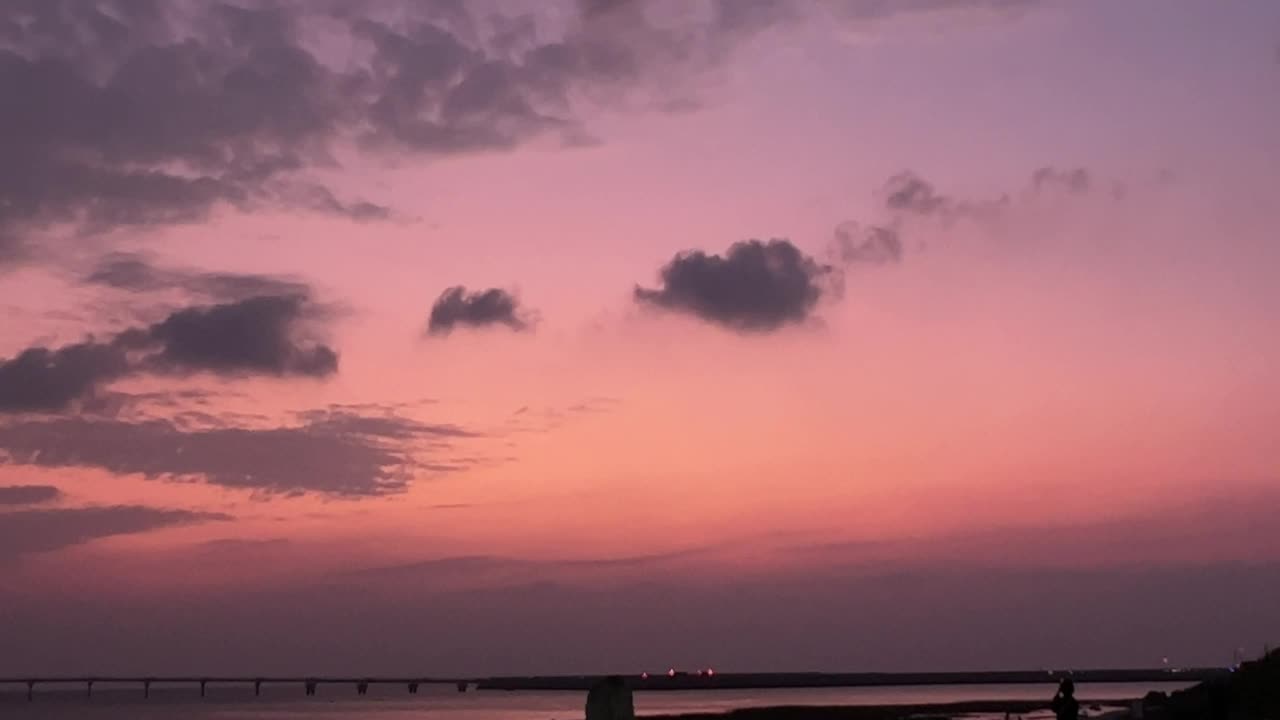 冲绳岛富久岛的夜景视频素材