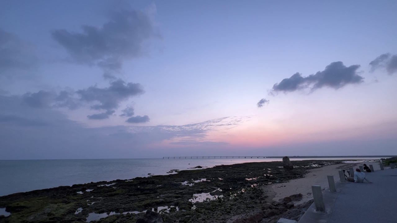 冲绳岛富久岛的夜景视频素材