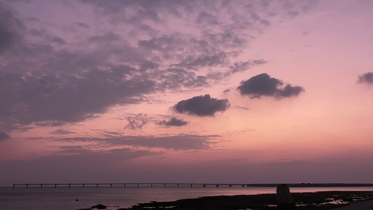 冲绳岛富久岛的夜景视频素材