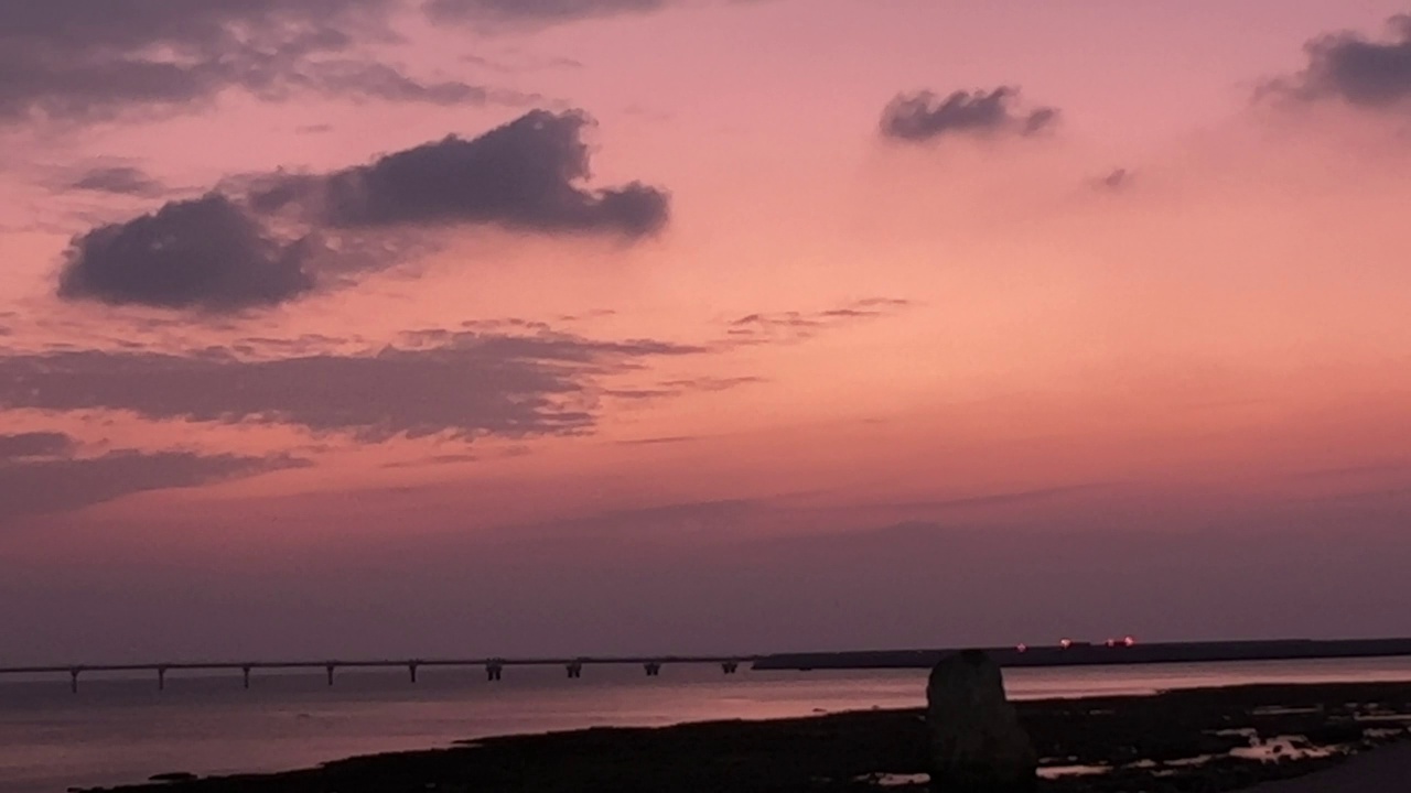 冲绳岛富久岛的夜景视频素材