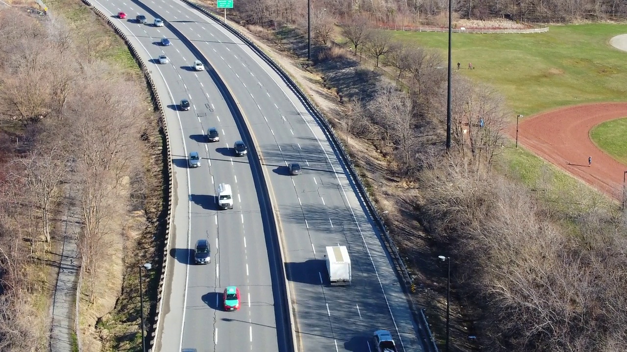 Don Valley Parkway，加拿大多伦多视频素材