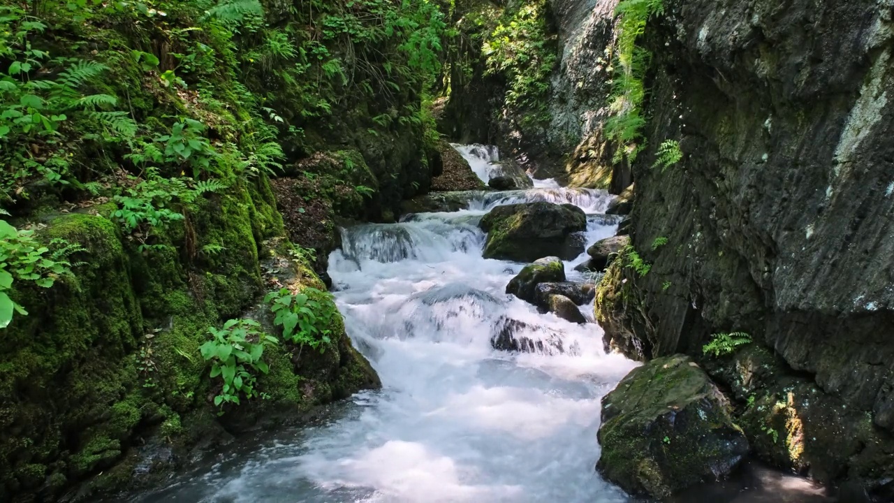 峡谷中的山河视频素材