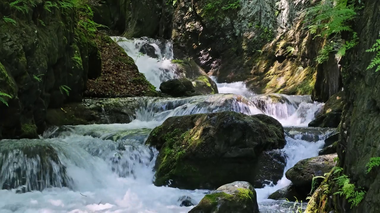 峡谷中的山河视频素材