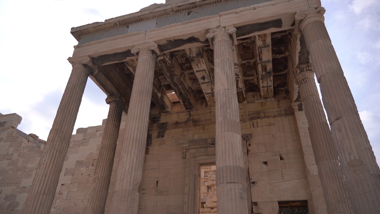 希腊雅典卫城的Pandroseion视频素材