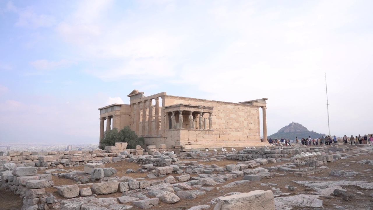 希腊雅典卫城的Pandroseion视频素材
