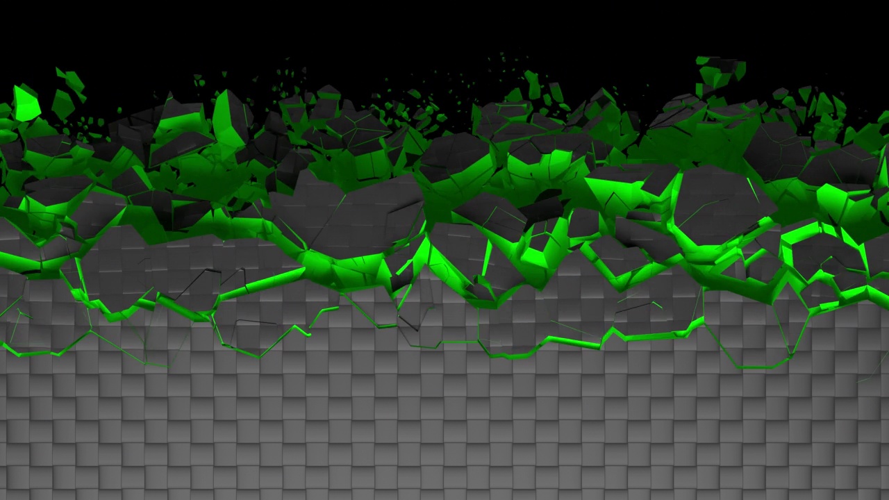 三维动画表面破坏视频素材