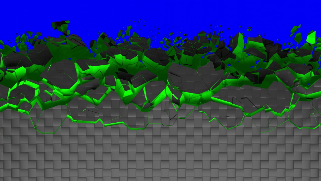 三维动画表面破坏视频素材