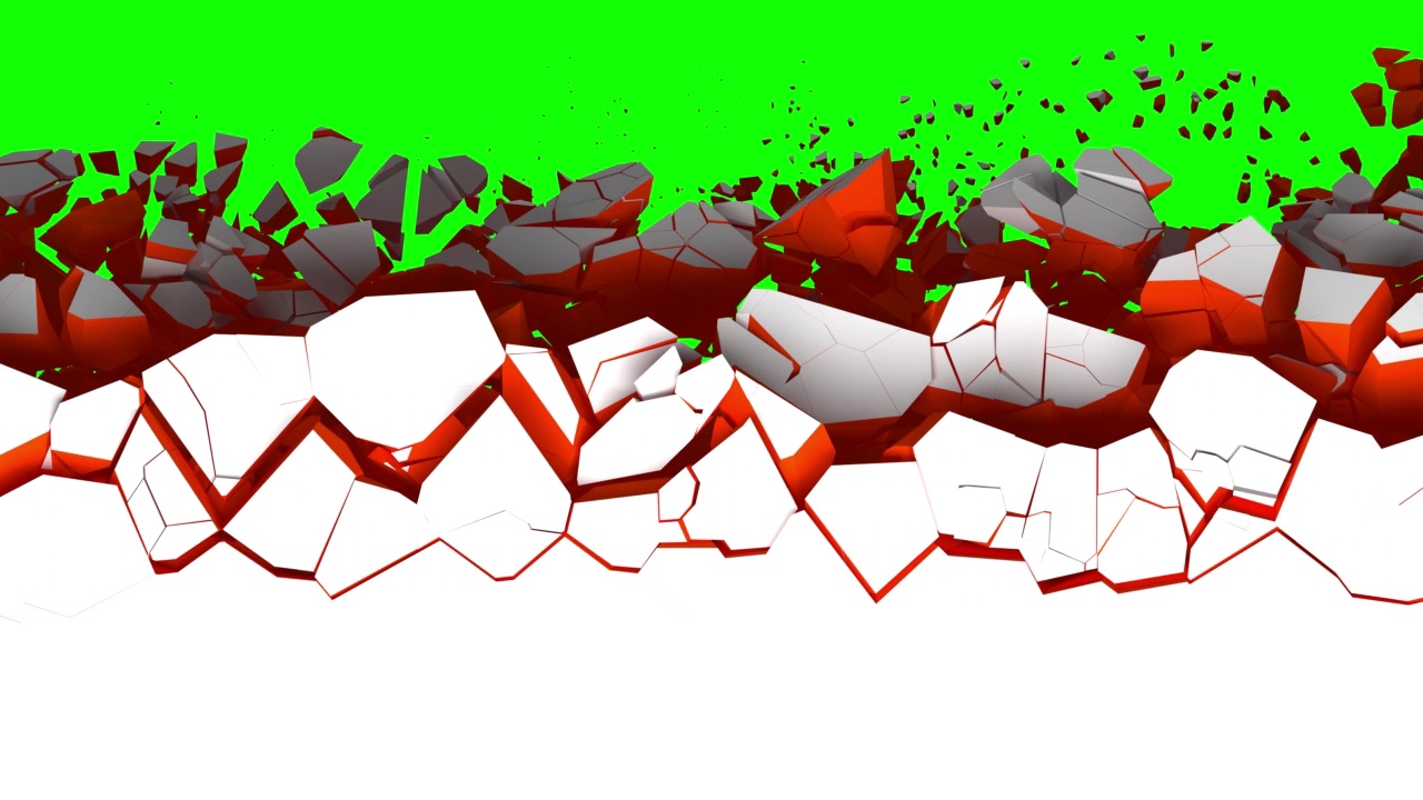 三维动画表面破坏视频素材