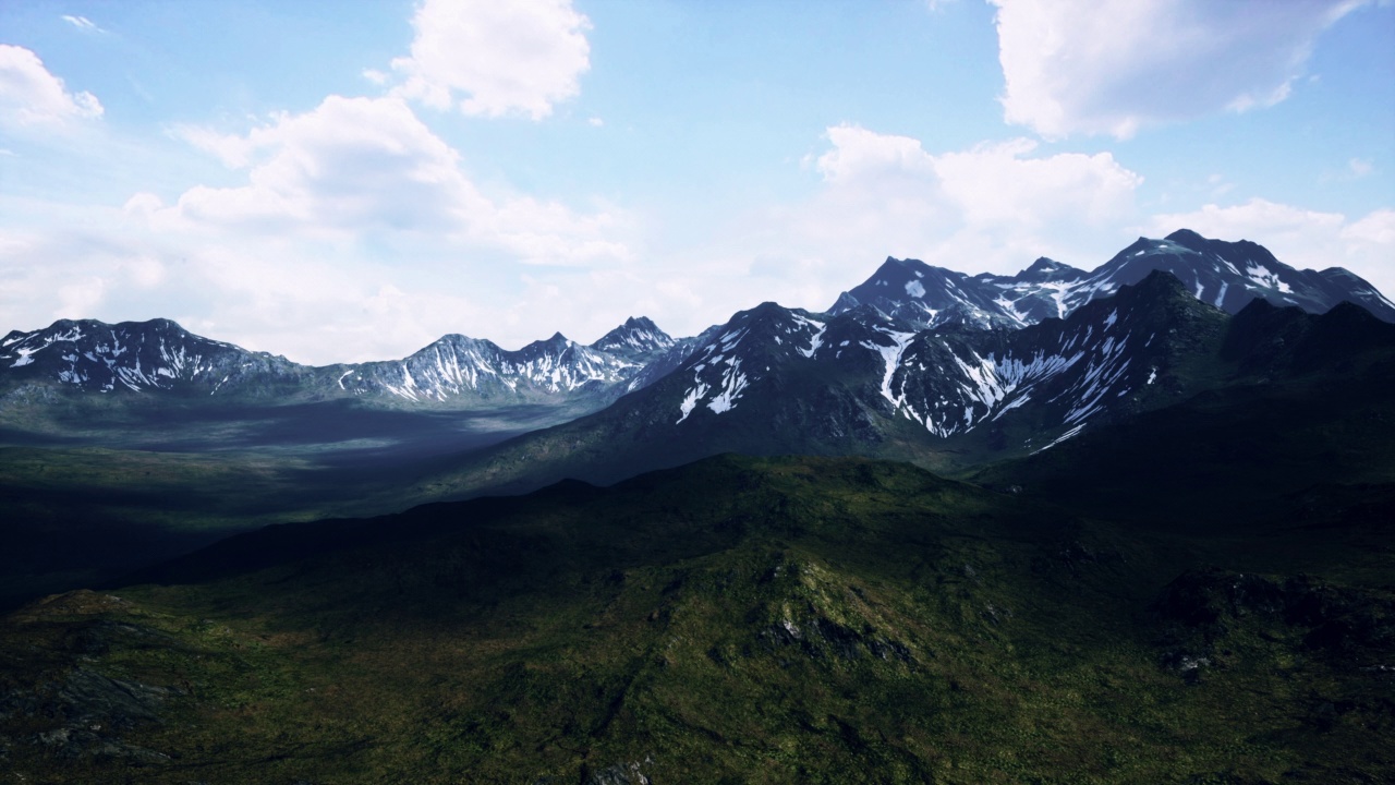 阿尔卑斯山田园诗般的山景全景视频素材