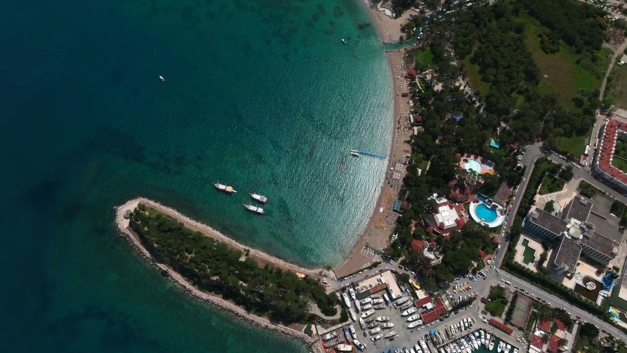 Kemer Marina和Beach视频素材