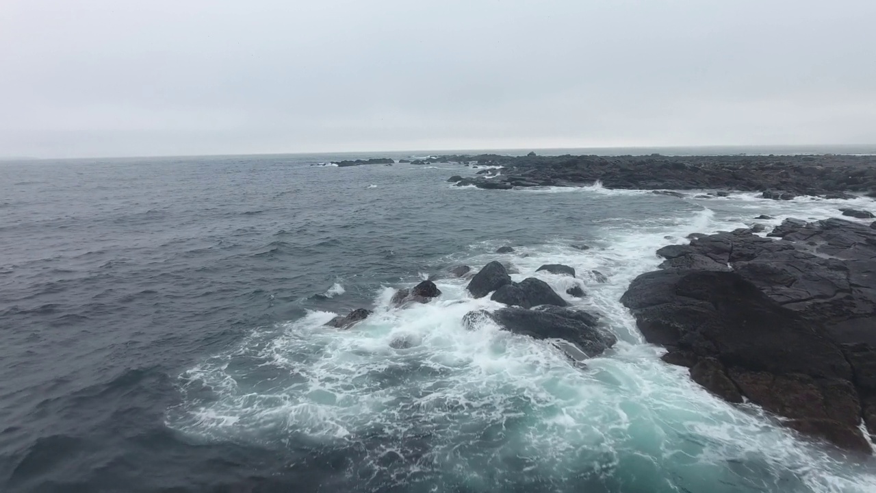 海浪海景/济州岛，韩国视频素材