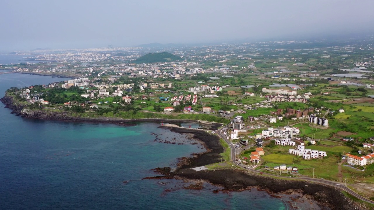 鸟瞰海景/济州岛，韩国视频素材