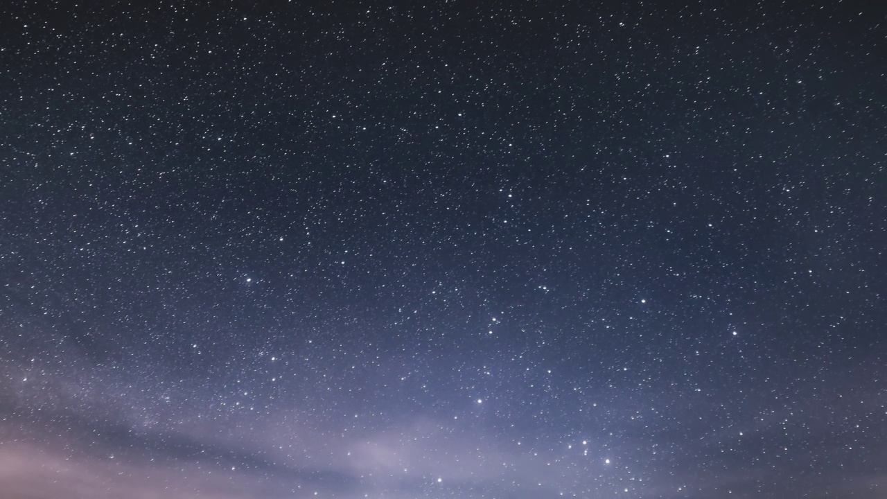 蓝色的夜空与星星和银河星系天文时移背景视频素材