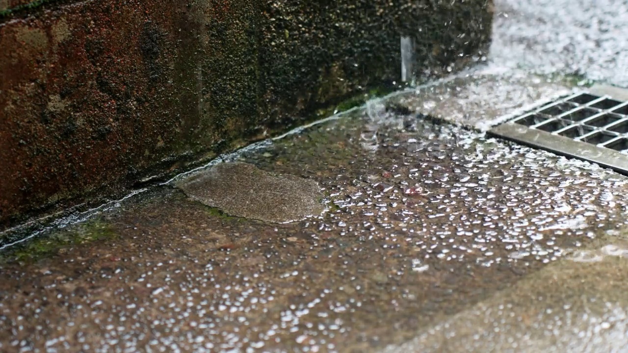 一个大雨天的图像视频素材