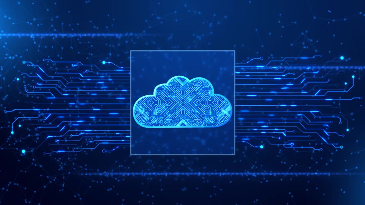 4K云计算数字数据网络网络安全防护视频素材