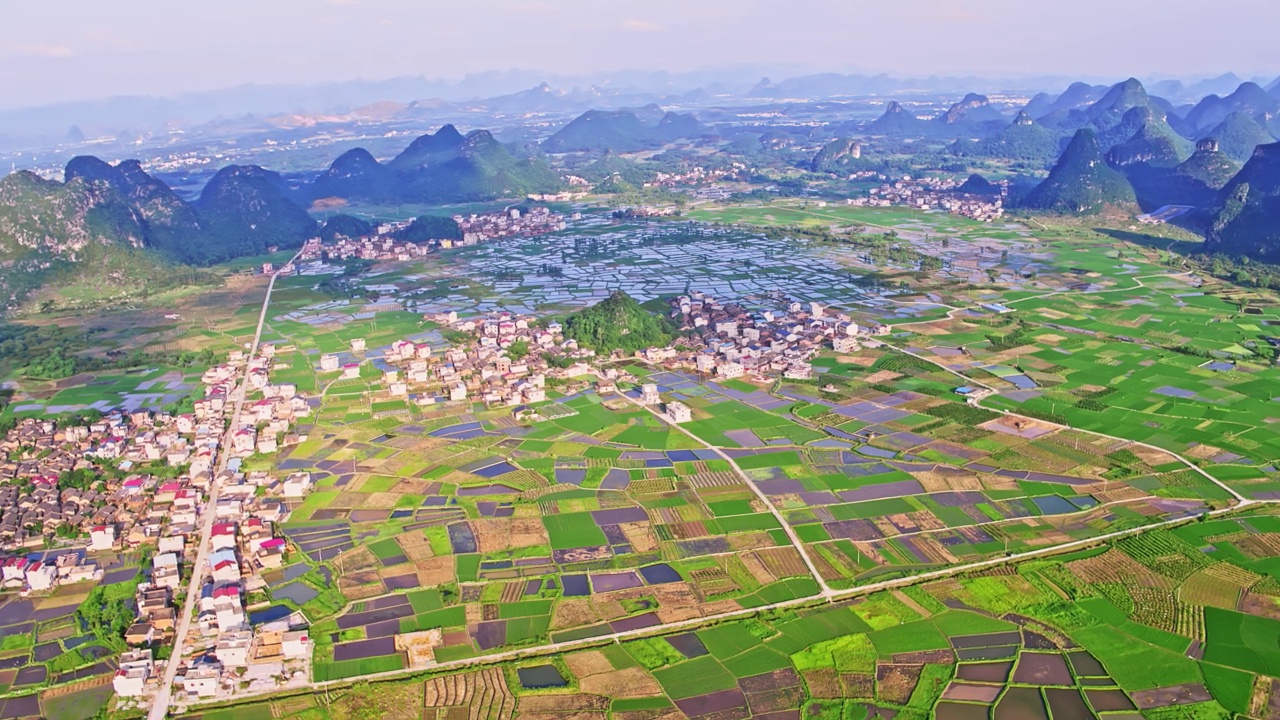 桂林山清水秀，乡村自然景观视频素材