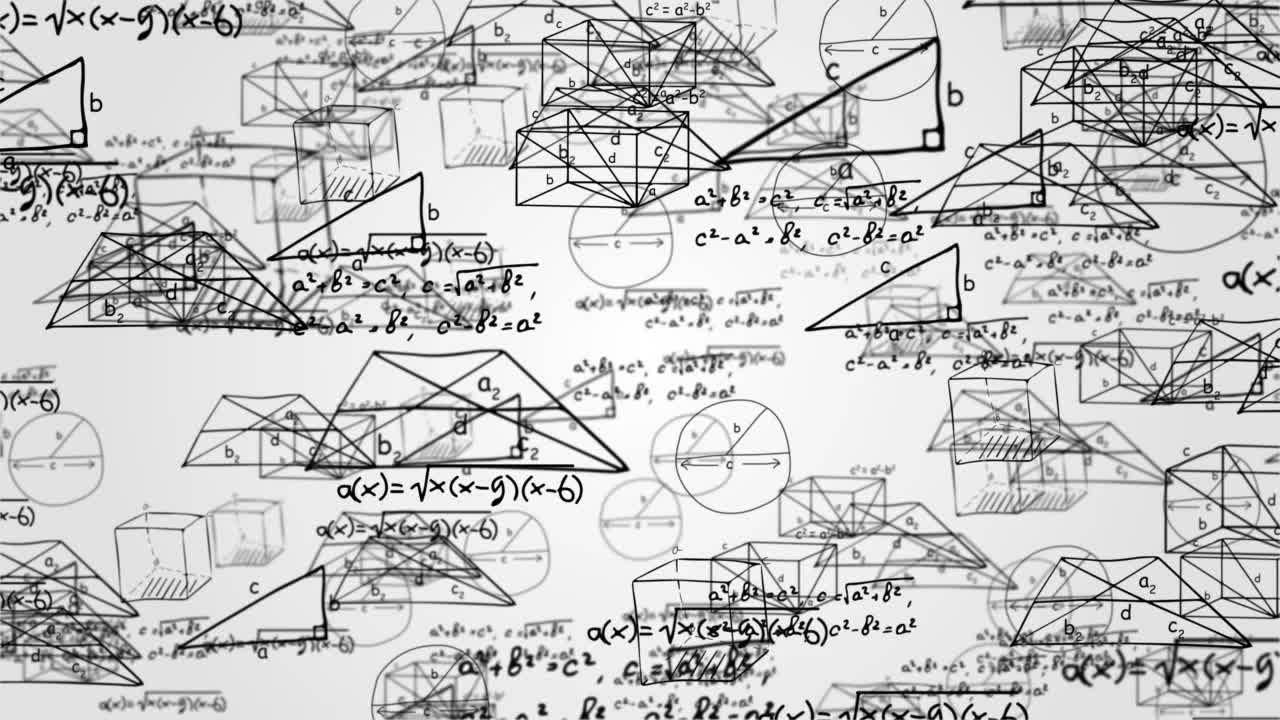 4K 3D循环飞行化学公式。科学运动背景。绿色的屏幕。视频素材