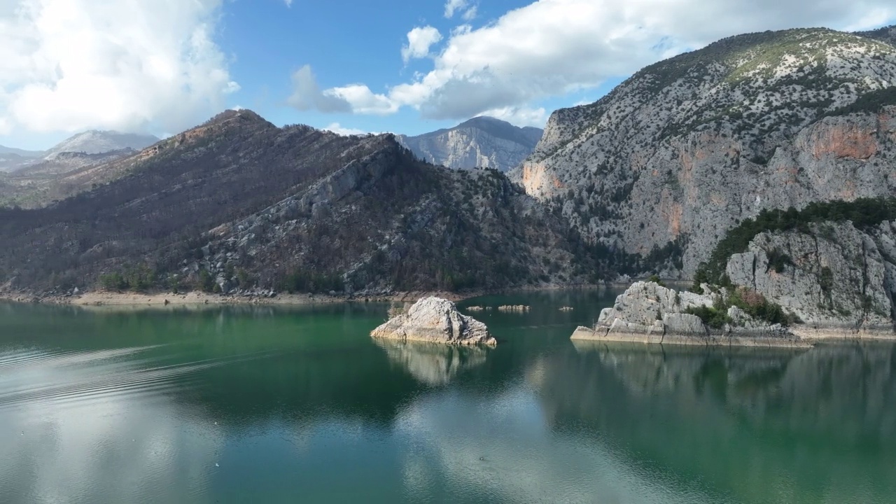 湖泊鸟瞰图视频素材