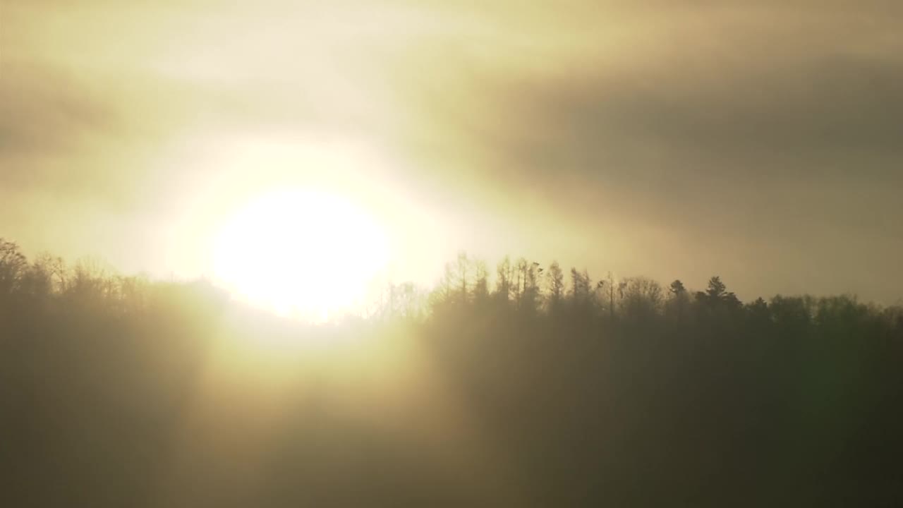 山脊线和晨光，北海道，日本视频素材