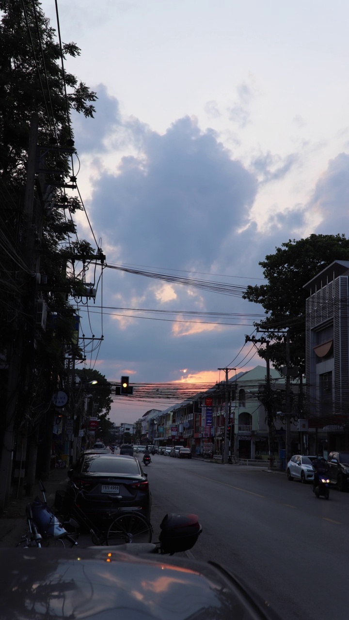 时间流逝的夜晚城市交通视频素材