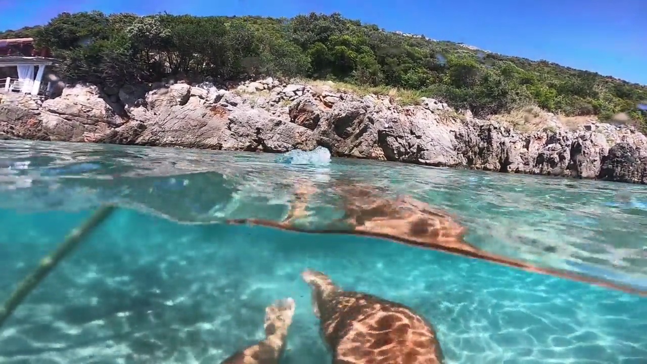 在海水中放松视频素材