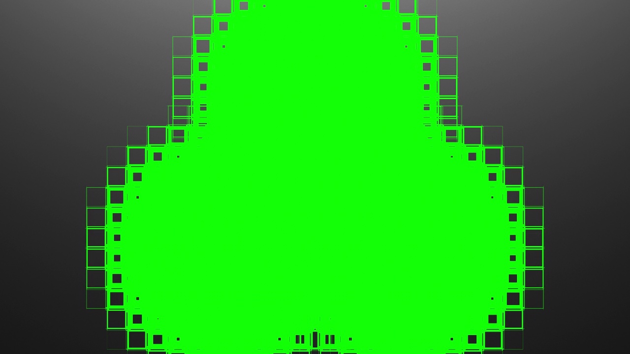 绿色屏幕上像素化的洞视频素材
