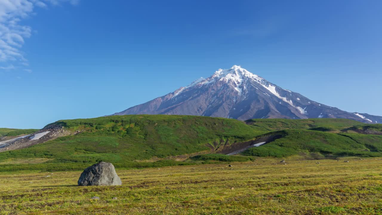 堪察加半岛的科里亚基火山视频素材