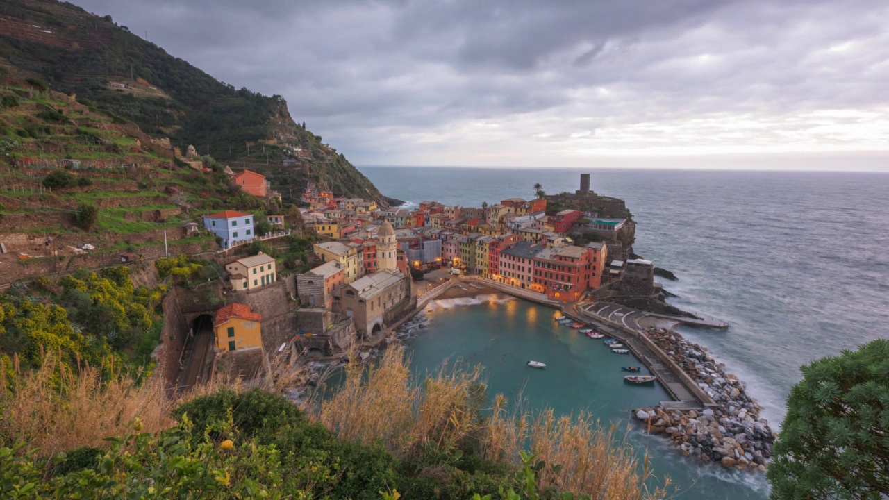 Vernazza，意大利五分地地区视频素材