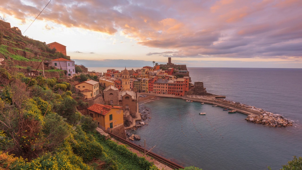 Vernazza，意大利五分地地区视频素材