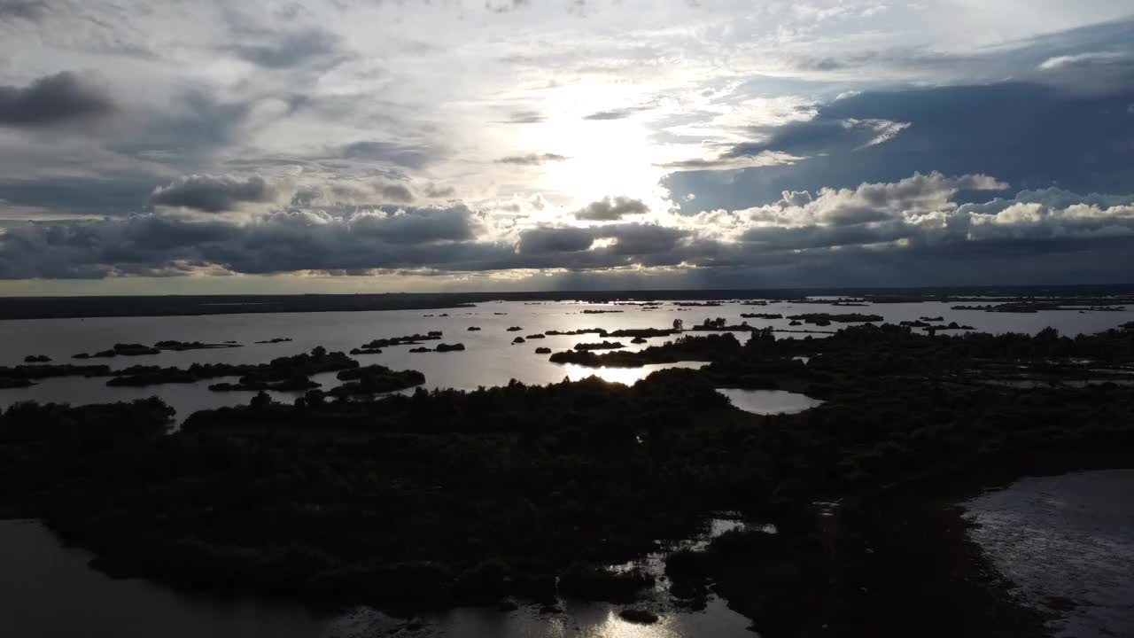 鸟瞰美丽的自然景观视频素材