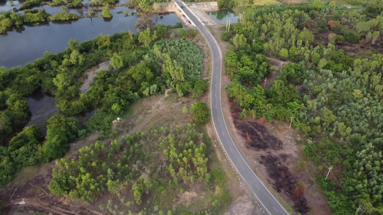 鸟瞰美丽的自然景观视频素材