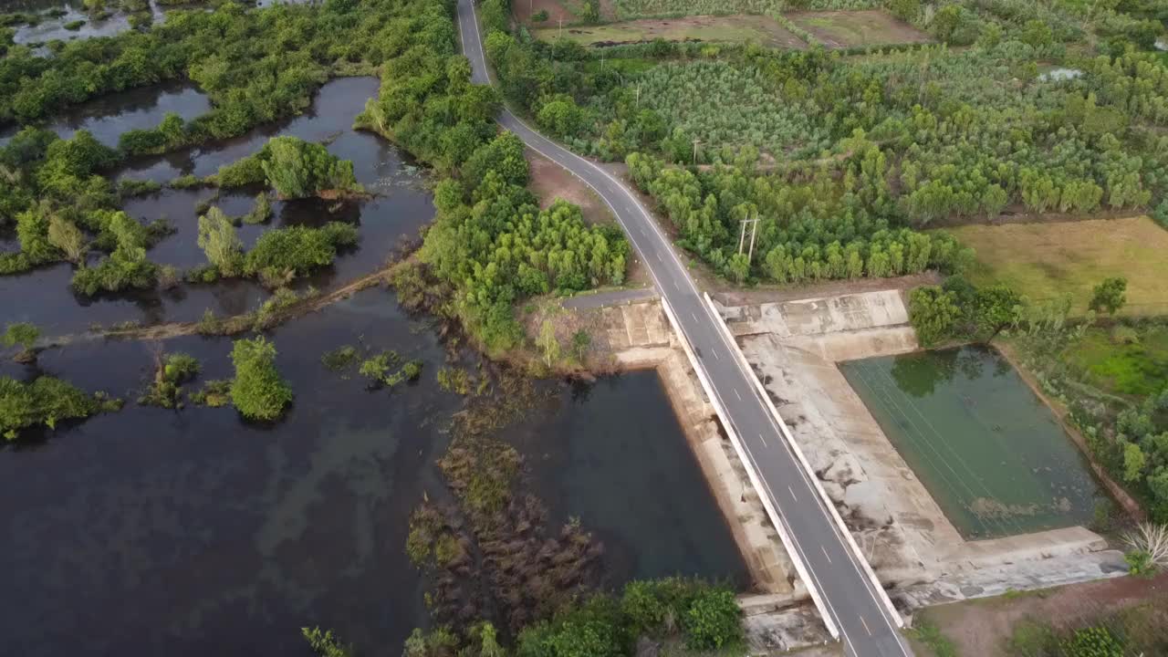 鸟瞰美丽的自然景观视频素材