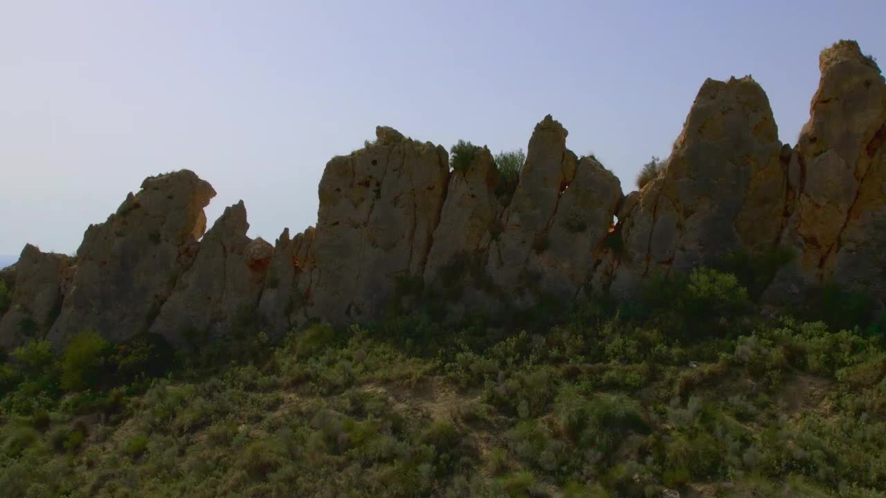 兰萨罗特岛的岩石火山景观。西班牙视频素材