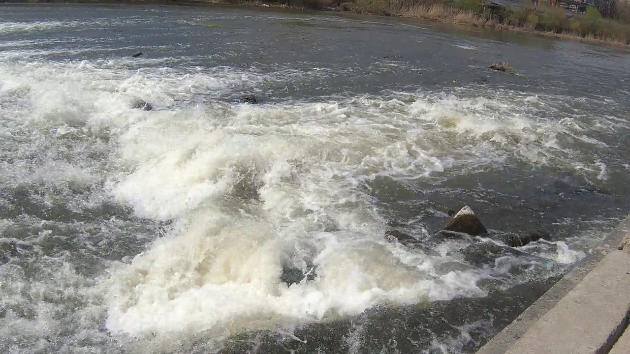 河水冲视频素材