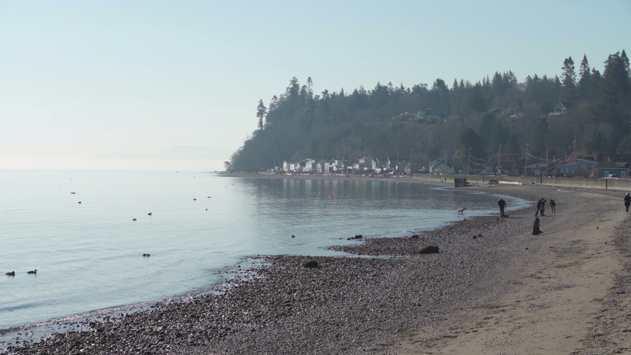 Point Roberts Beach Mist华盛顿州4K超高清电视视频素材