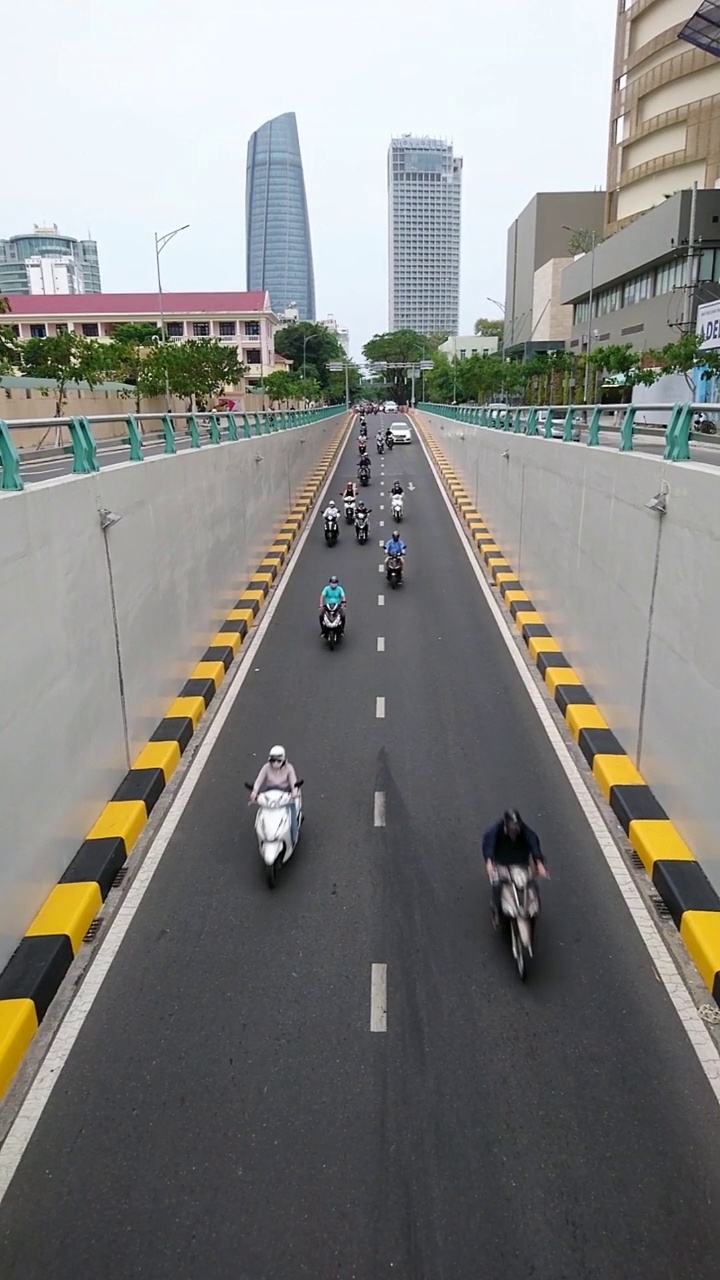 越南中部岘港市的城市生活视频素材