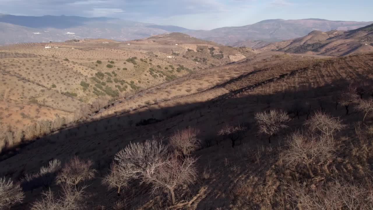 位于西班牙格拉纳达南部的多山景观视频素材