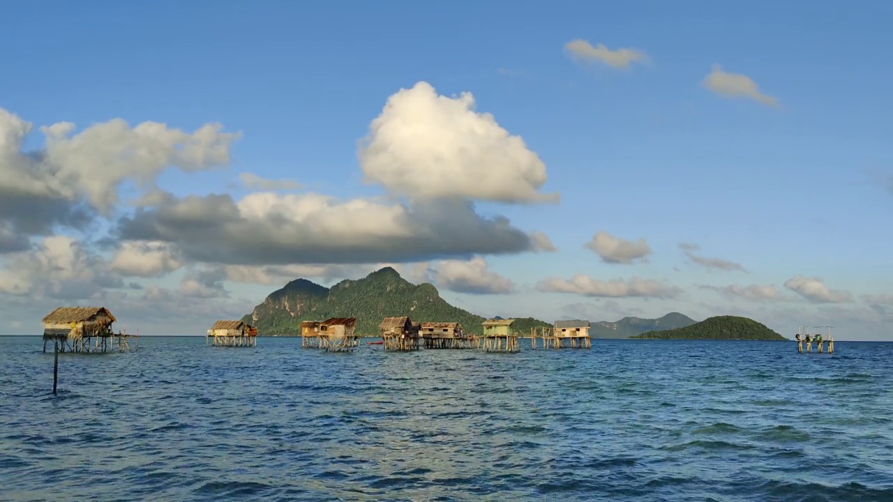 马来西亚仙本那沙巴马加岛美丽的风景。视频素材