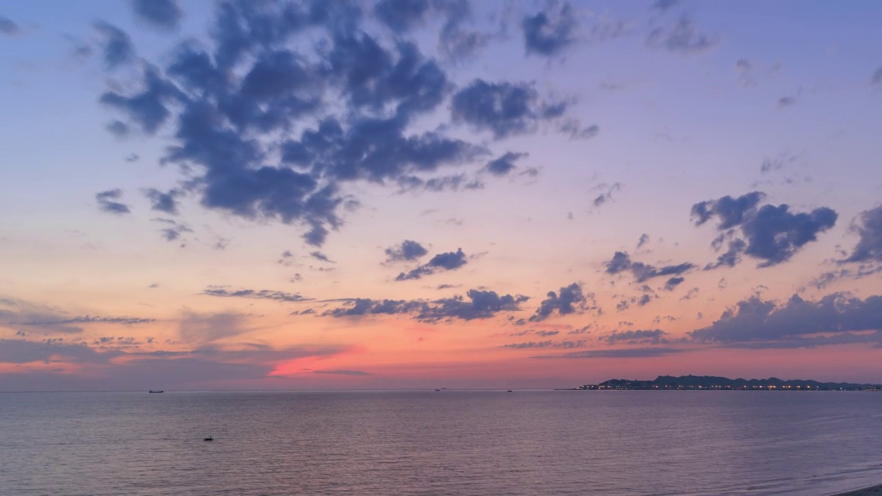 海滩日落延时视频素材