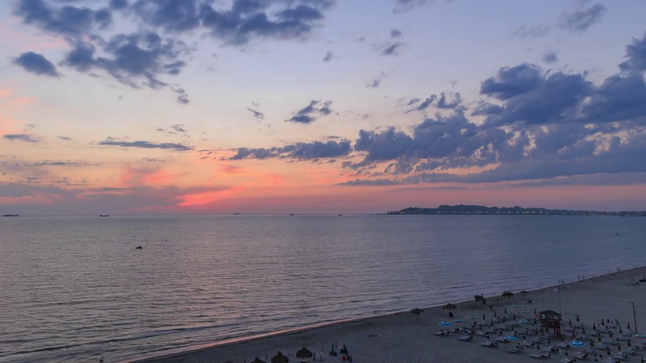 海滩日落延时视频素材