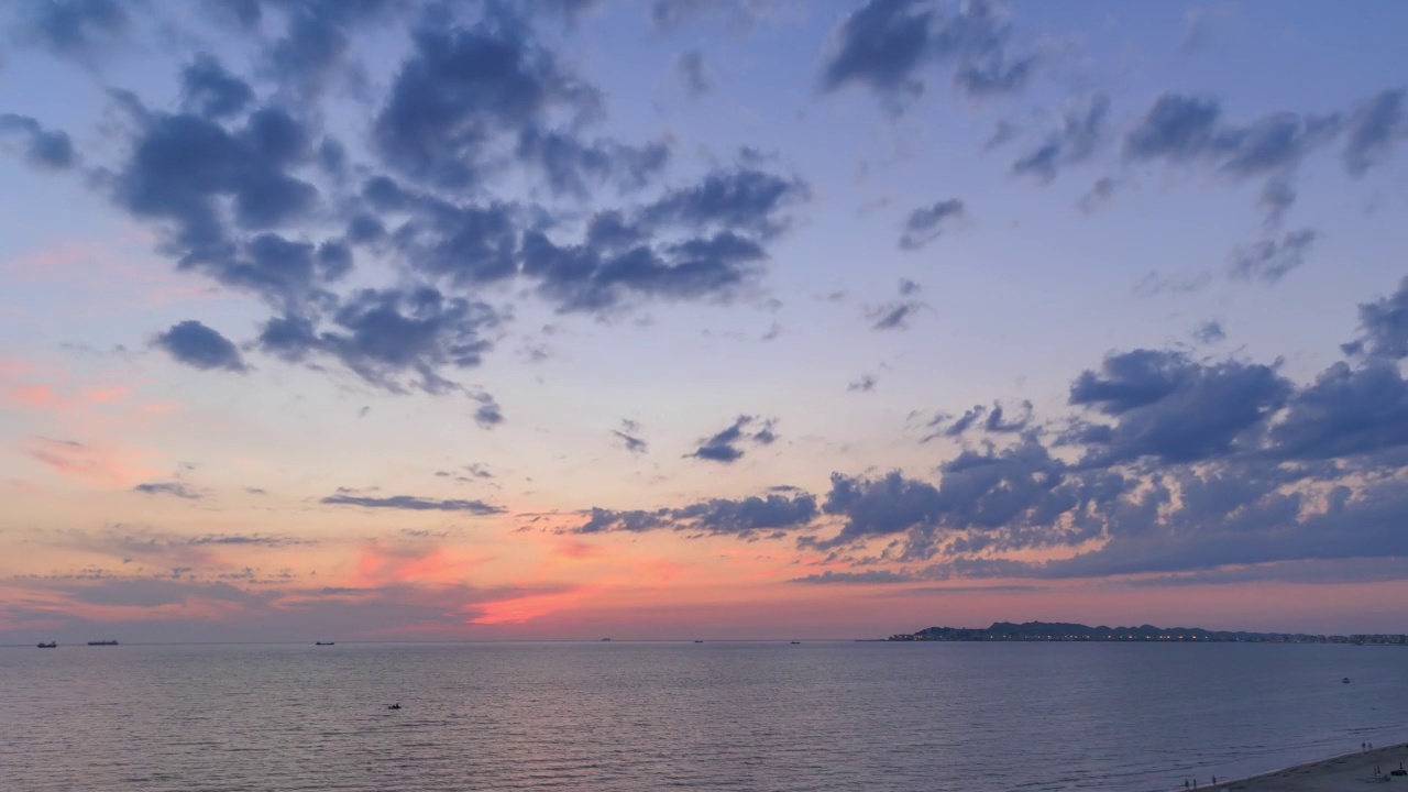 海滩日落延时视频素材